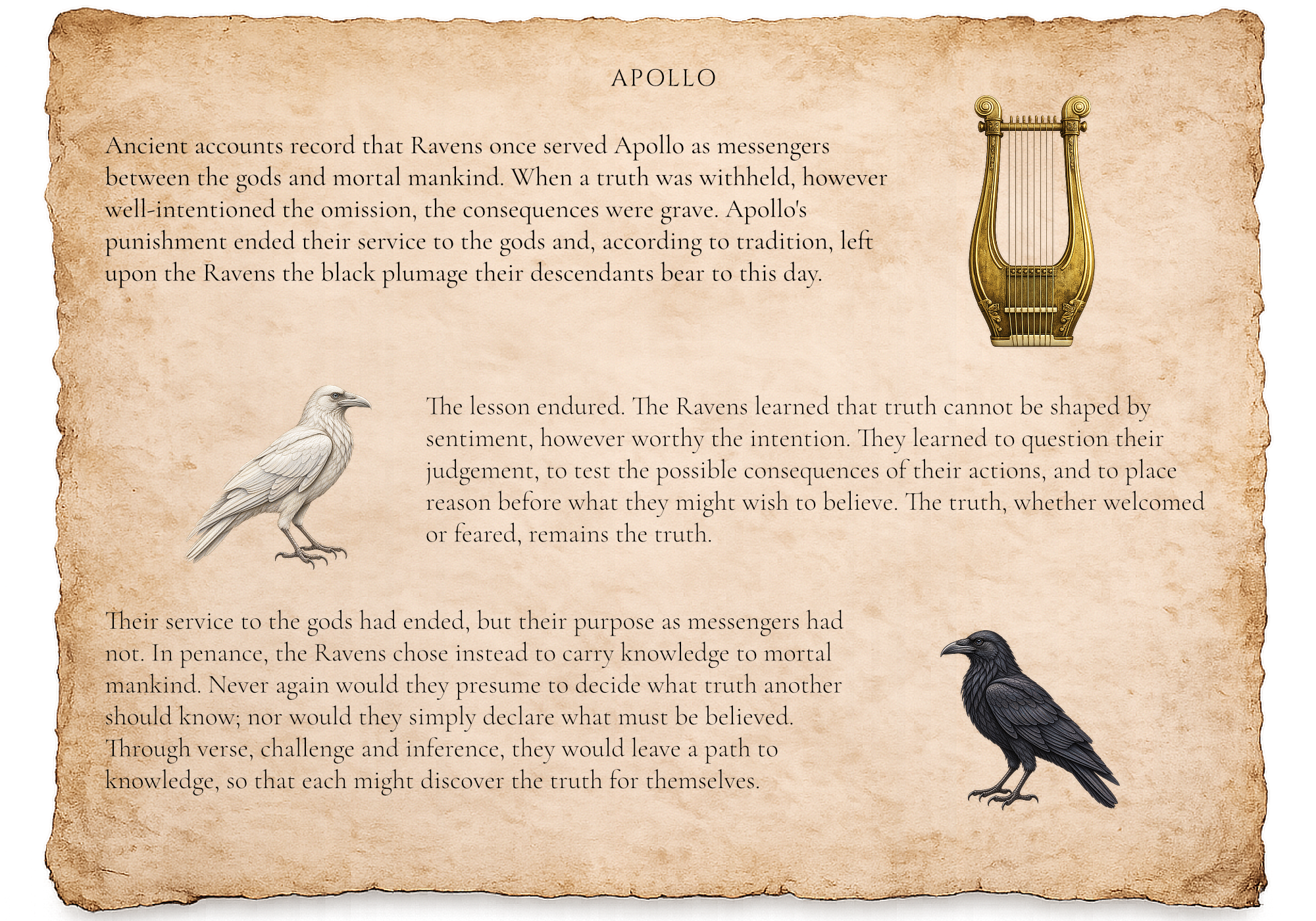 Apollo — the first parchment in the Gordian Ravens Lineage.