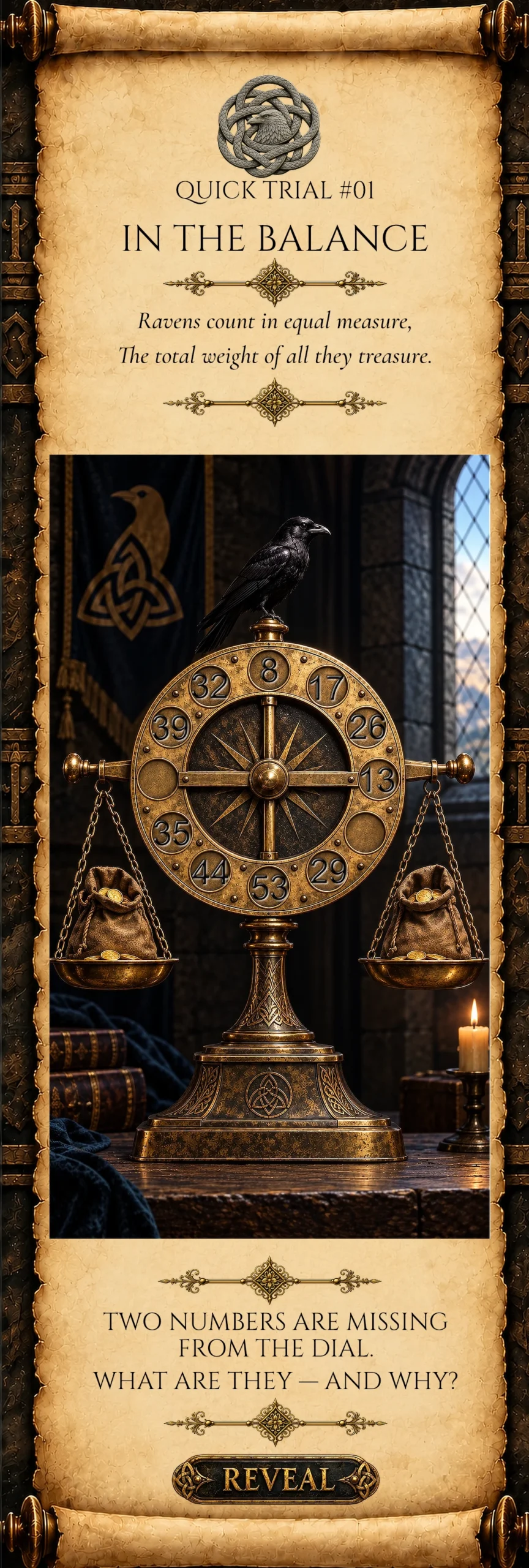Quick Trial 01: IN THE BALANCE