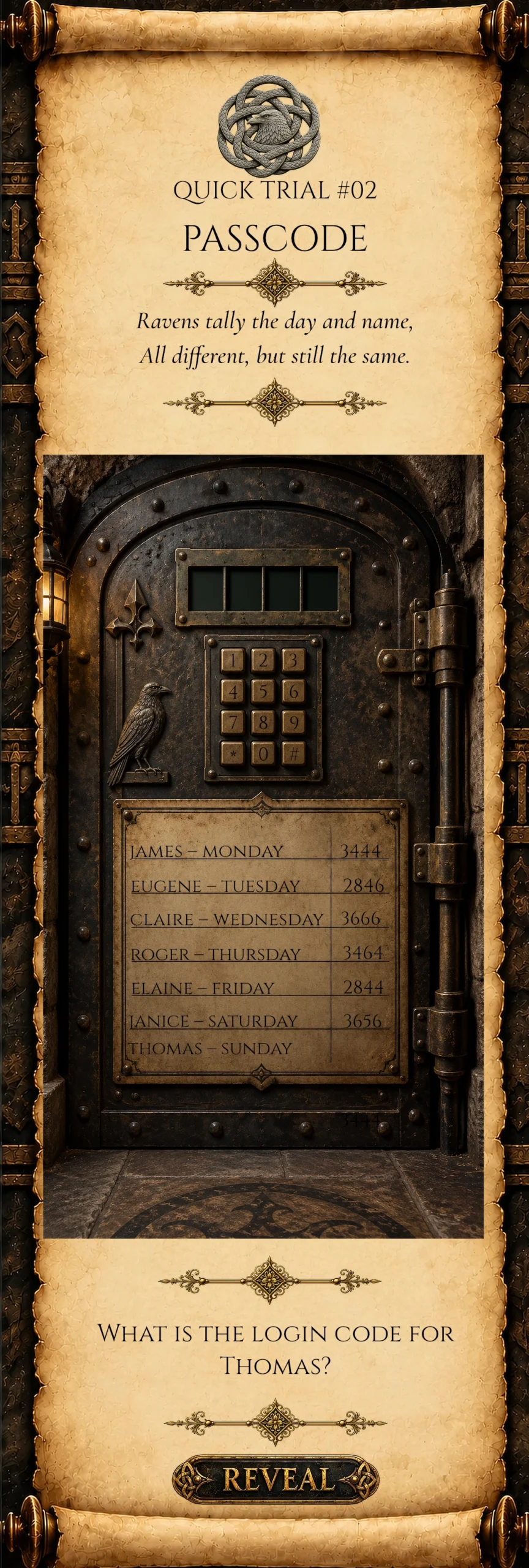 Quick Trial 02: PASSCODE